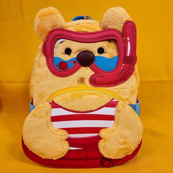 Loungefly Disney Winnie The Pooh Summer Vibes Plush Pool Float Mini Backpack NEW